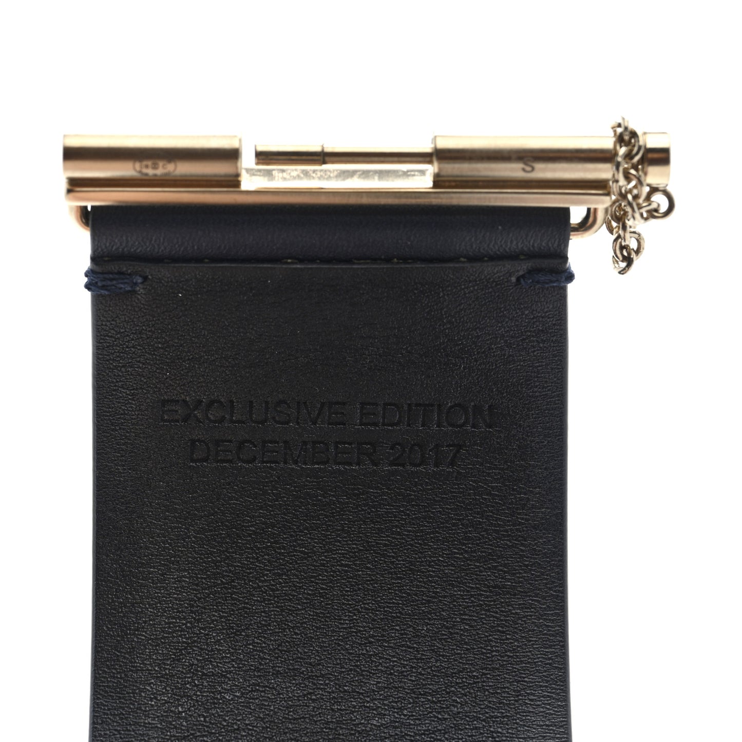Calfskin CC Wide Cuff S Navy