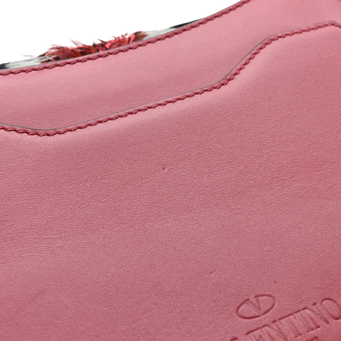 Calfskin Piper Feather Joylock Flap Messenger Bag Red