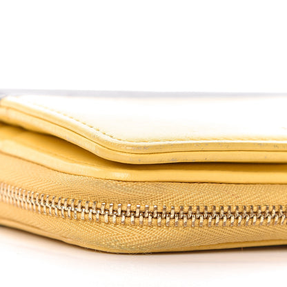 Celine Lambskin Compact Wallet Sun Yellow Black 10 of 18