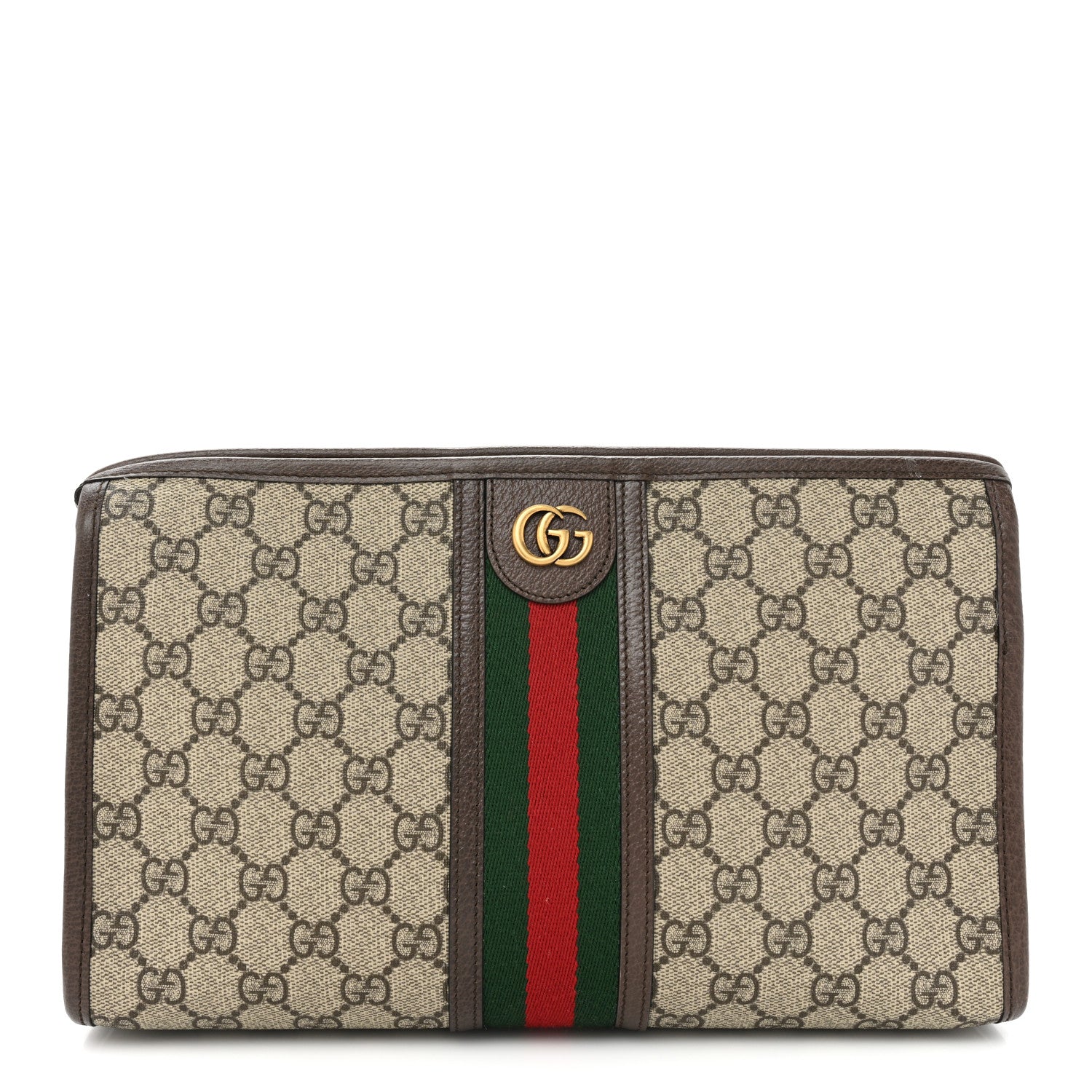 Gucci GG Supreme Monogram Web Ophidia GG Toiletry Case Beige New Acero 1 of 14