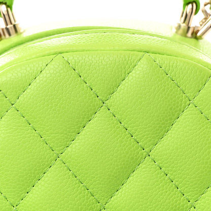Chanel Caviar Quilted CC Mini Classic Backpack Neon Green 8 of 11