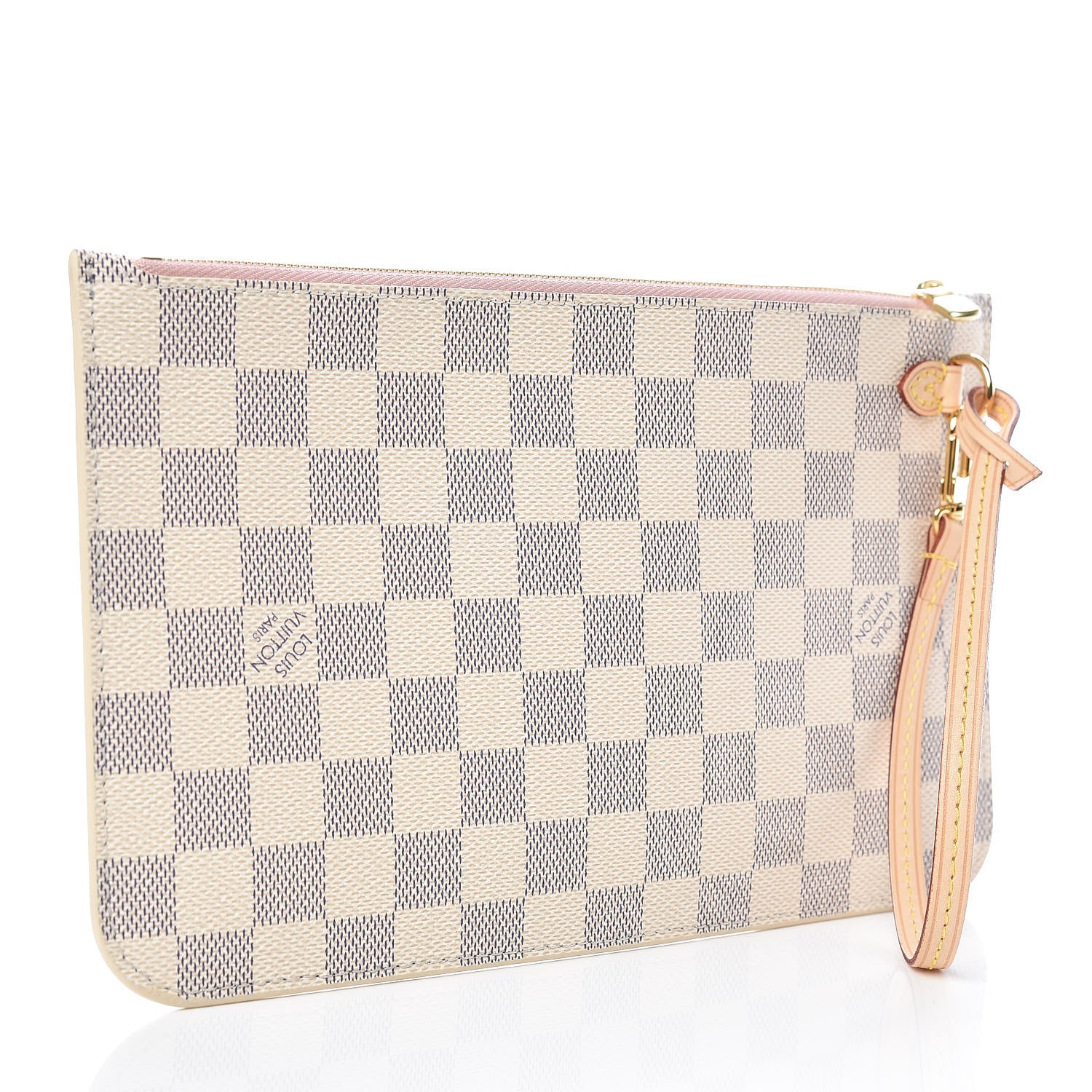 Louis Vuitton Damier Azur Neverfull MM GM Pochette Rose Ballerine 3 of 8