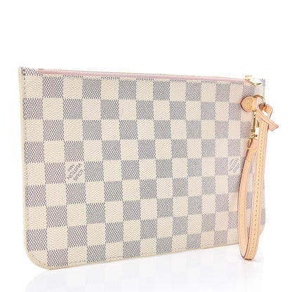 Louis Vuitton Damier Azur Neverfull MM GM Pochette Rose Ballerine 3 of 8