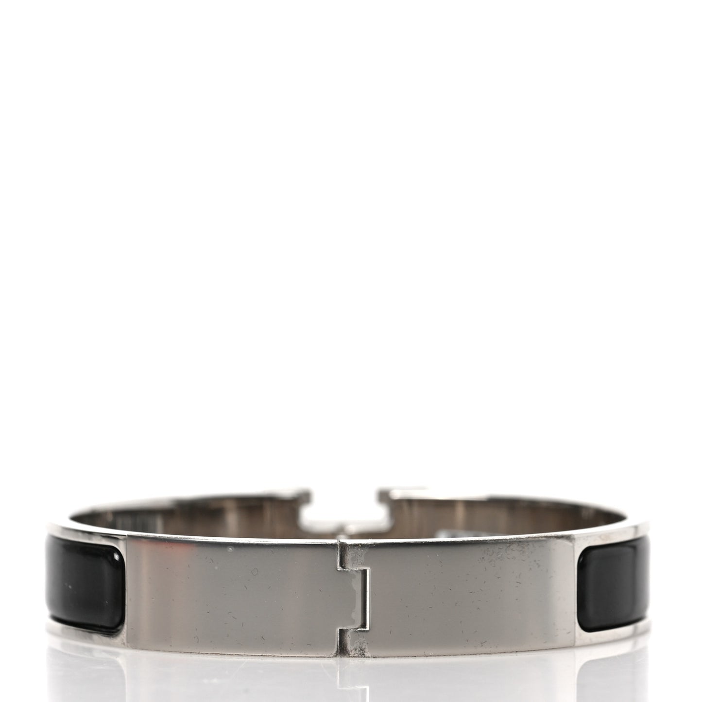 Enamel Narrow Clic Clac H Bracelet GM Black