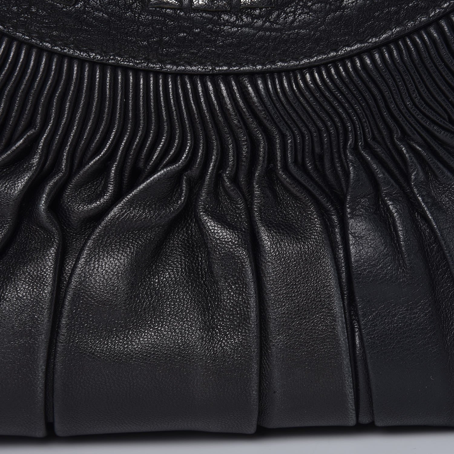 Christian Dior Lambskin Plisse Pleated Basket Tote Bag Black 14 of 14