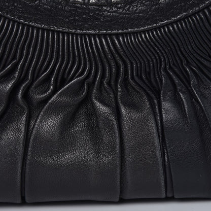 Christian Dior Lambskin Plisse Pleated Basket Tote Bag Black 14 of 14