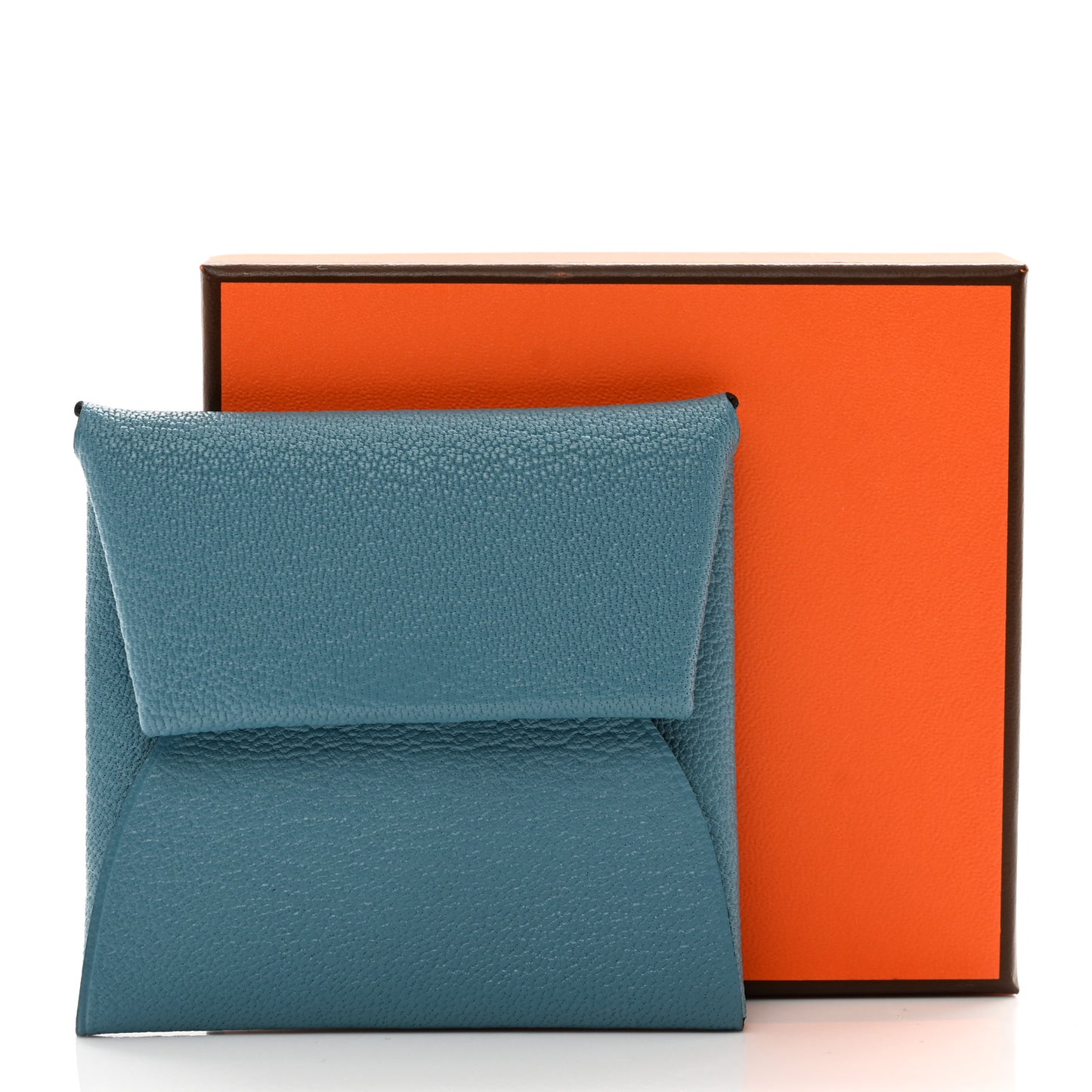 Chevre Mysore Bastia Verso Coin Purse New Bleu Jean Havane