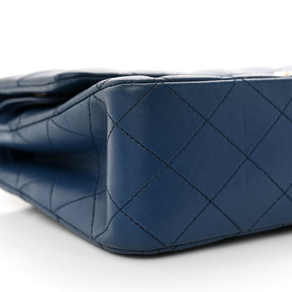 Chanel Lambskin Quilted Medium Double Flap Blue 9 of 13