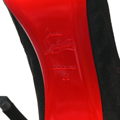 Christian Louboutin Veau Velours Eloise Botta 100 Knee Boots 38 Black 6 of 7