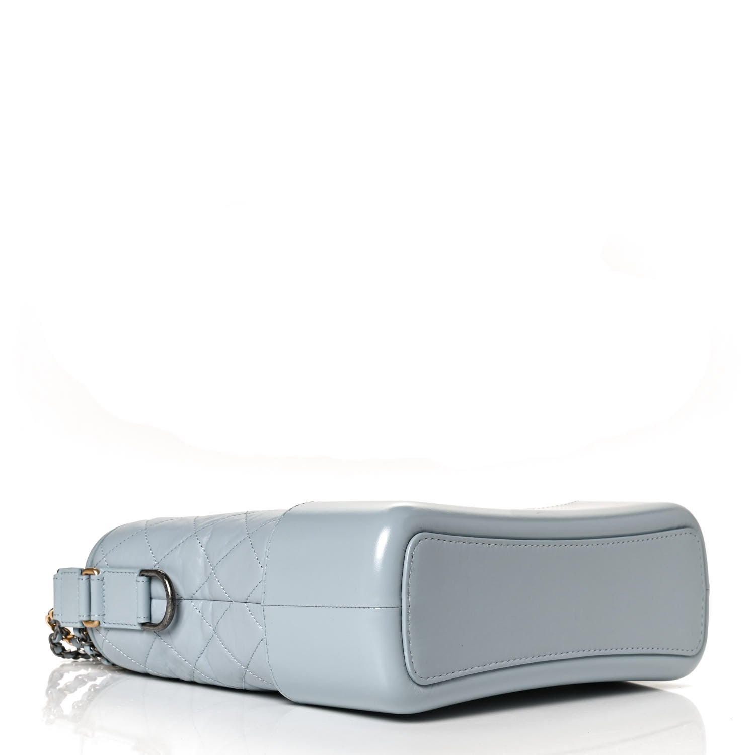 Chanel Aged Calfskin Quilted Medium Gabrielle Hobo Light Blue 4 of 12