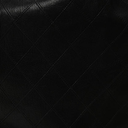 Chanel Lambskin Quilted Drawstring Bucket Bag Black 9 of 11