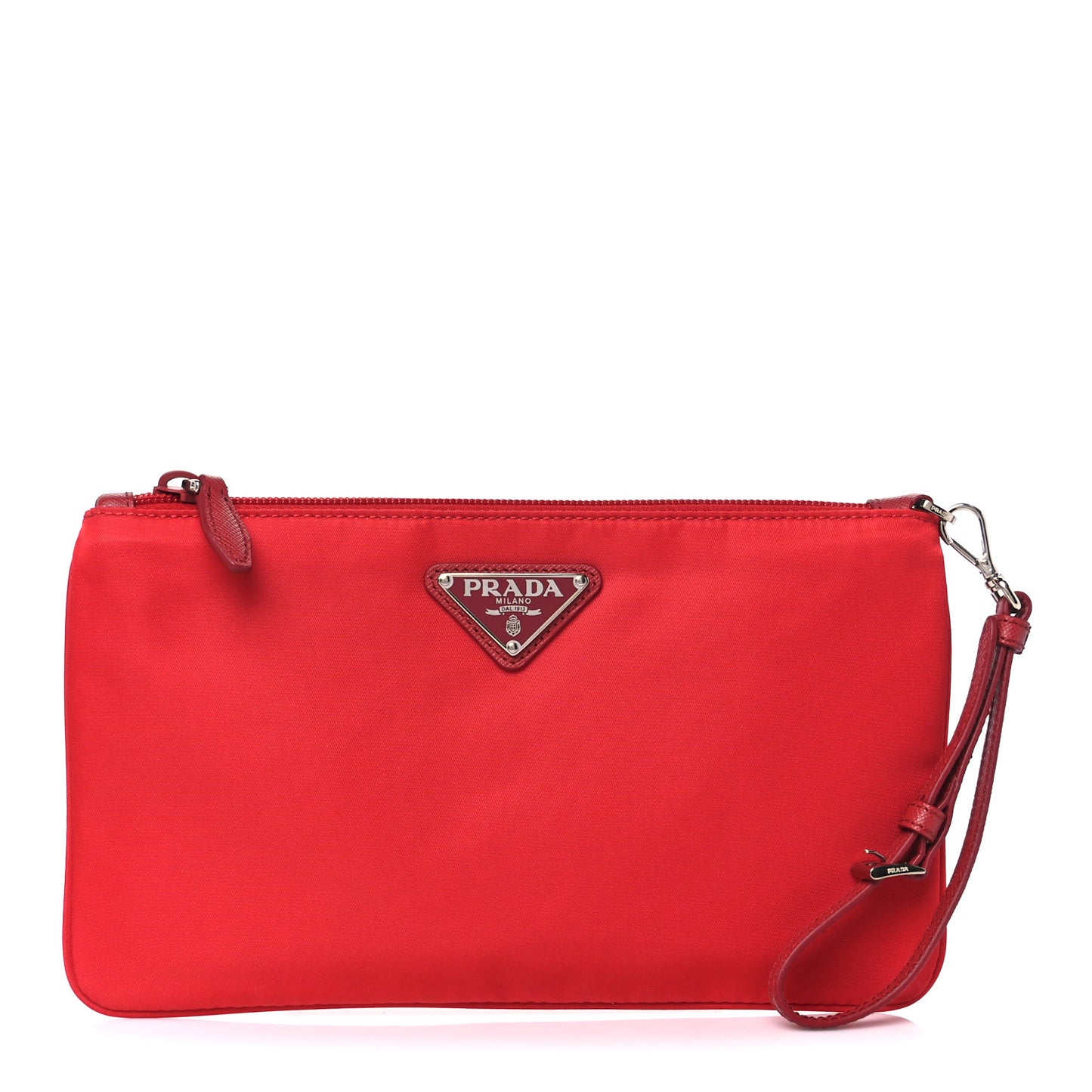 Tessuto Nylon Vela Wristlet Rosso