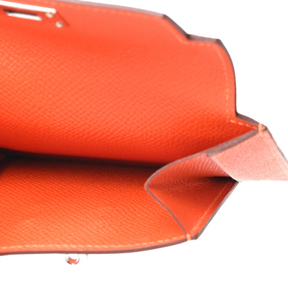 Hermes Epsom Kelly Pocket Compact Wallet Orange Poppy 5 of 11