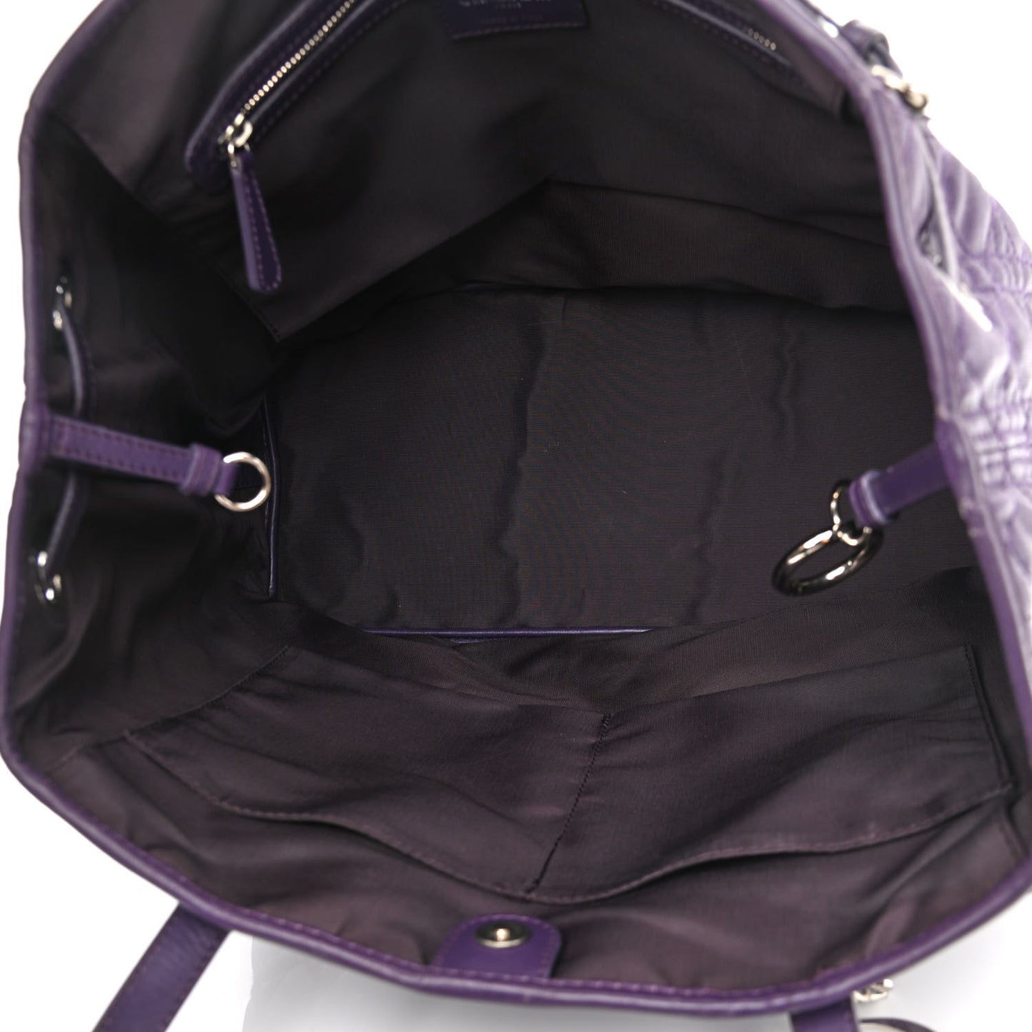 Coated Canvas Cannage Medium Panarea Tote Purple