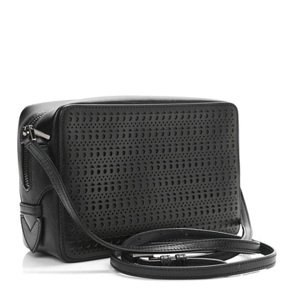 Alaia Calfskin Laser Cut Camera Bag Black 3 of 9