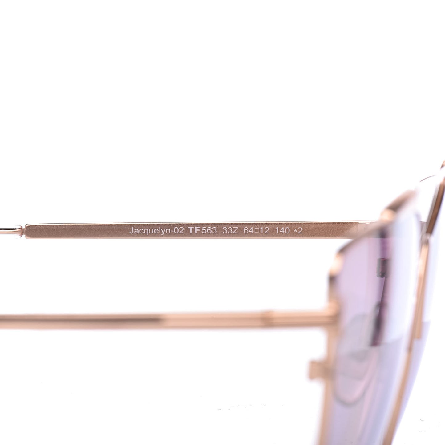 Jacquelyn Aviator Sunglasses TF563 Gold