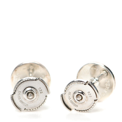 Hermes Sterling Silver TPM Ex-Libris Earrings 3 of 5