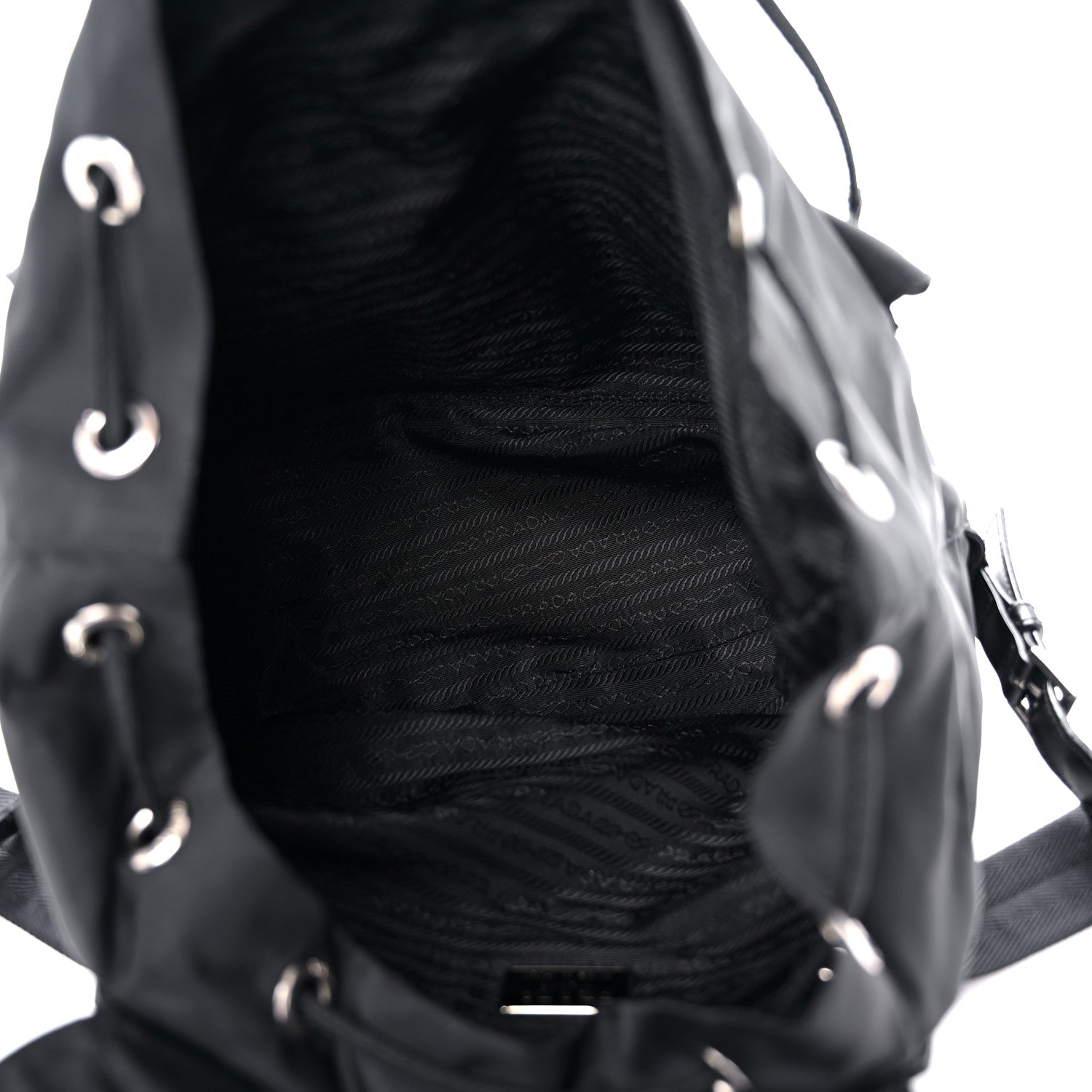 Prada Tessuto Nylon Saffiano Medium Backpack Black 5 of 16