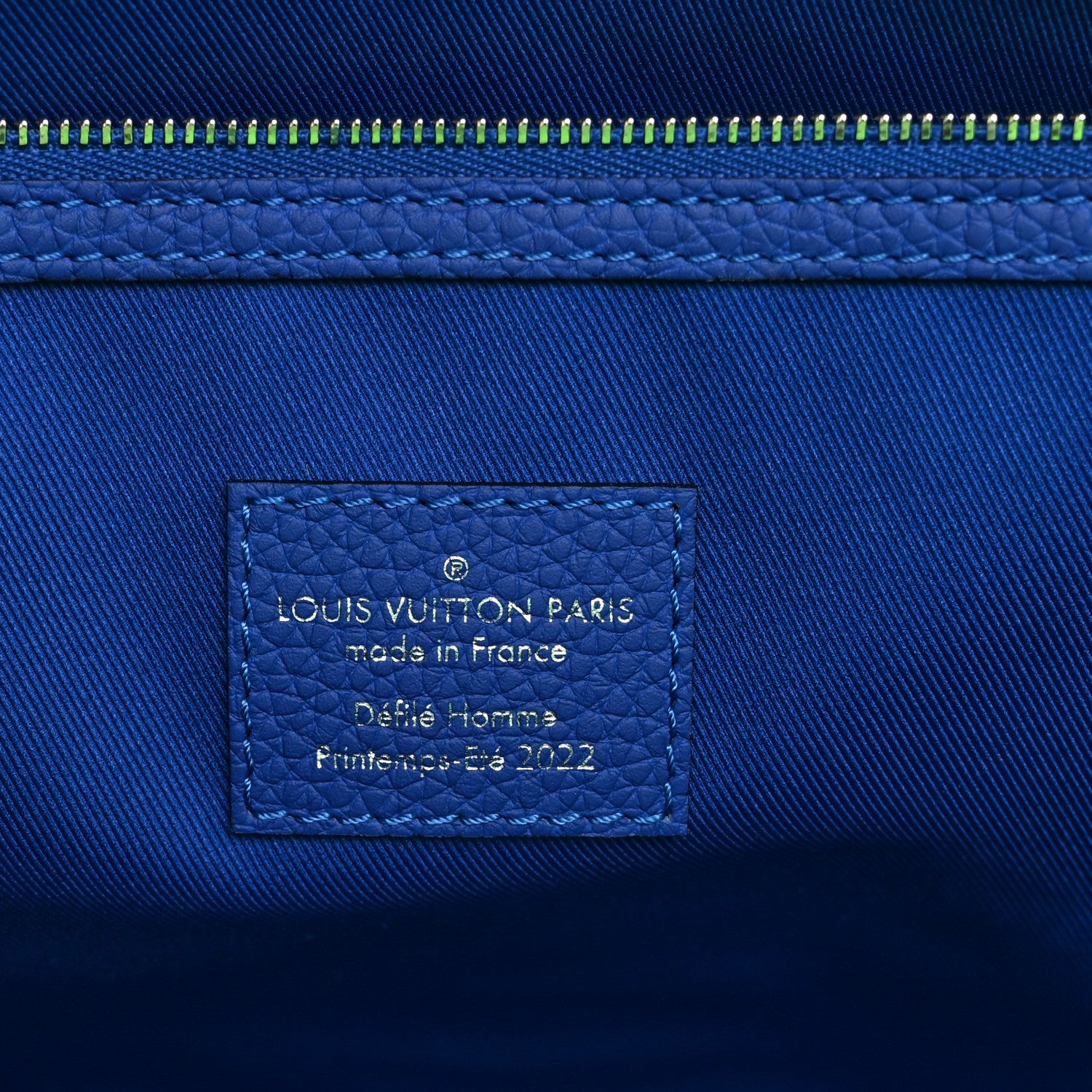 Louis Vuitton Taurillon Illusion Keepall Tote Bleu Vert 6 of 10