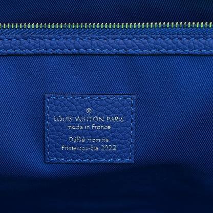 Louis Vuitton Taurillon Illusion Keepall Tote Bleu Vert 6 of 10