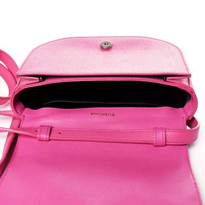 Balenciaga Signature Grained Calfskin Logo Print Ville Day Bag XS Rose Bubblegum Black 11 of 12