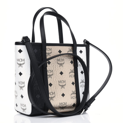 MCM Visetos Mix Toni Mini Shopper Tote Berlin Gold 2 of 14