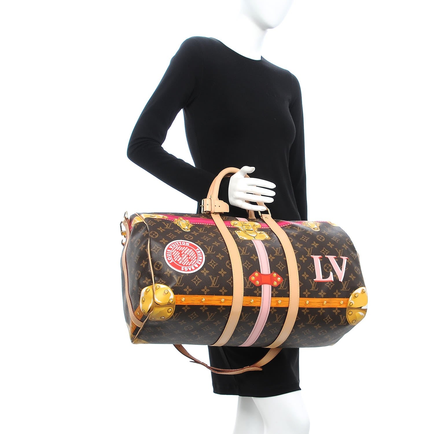 Louis Vuitton Monogram Summer Trunks Keepall Bandouliere 50 3 of 19