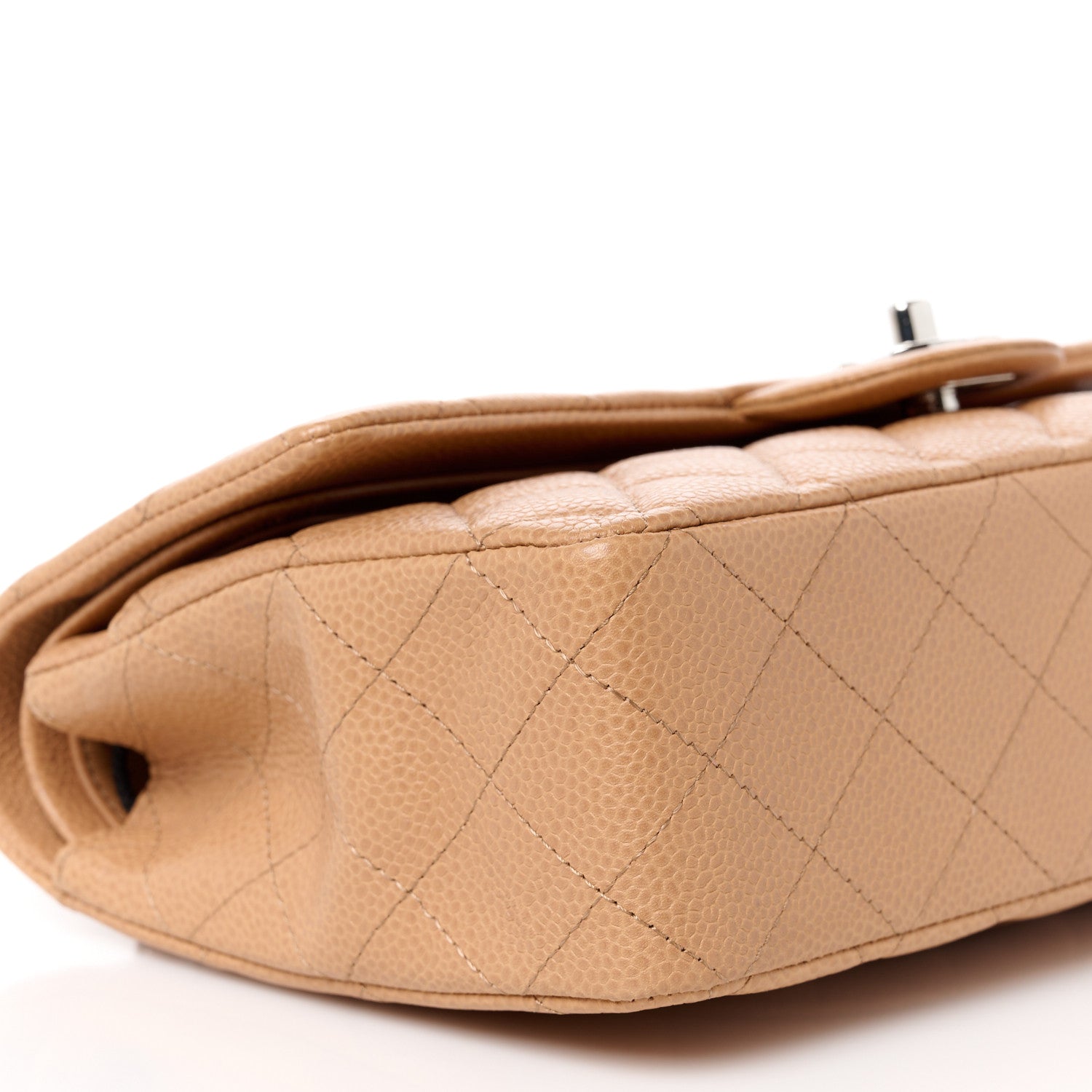 Chanel Caviar Quilted Medium Double Flap Beige 10 of 11