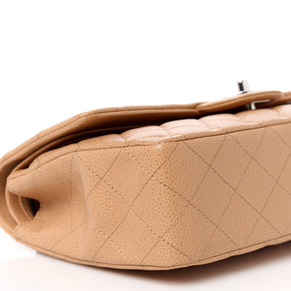 Chanel Caviar Quilted Medium Double Flap Beige 10 of 11
