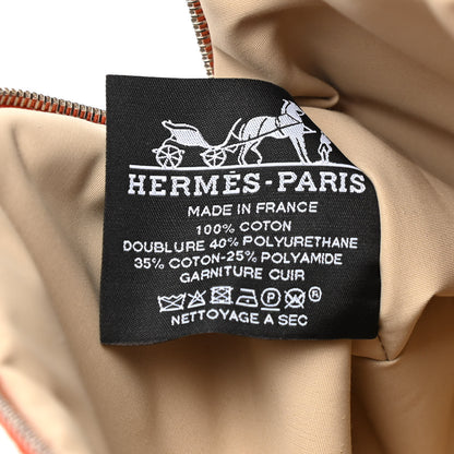 Hermes Cotton Canvas Mini Bolide Travel Cosmetic Pouch Feu 6 of 8