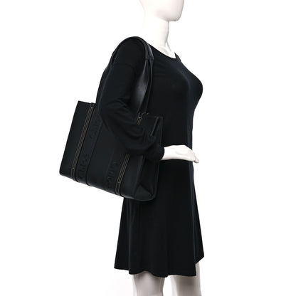 Chloe Calfskin Medium Woody Tote Black 2 of 9
