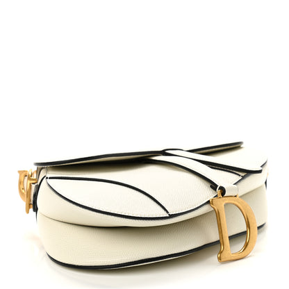 Christian Dior Grained Calfskin Saddle Bag White 4 of 11