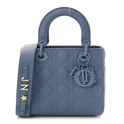Christian Dior Ultra Matte Calfskin Cannage Small My ABCDior Lady Dior Dark Denim Blue 1 of 10
