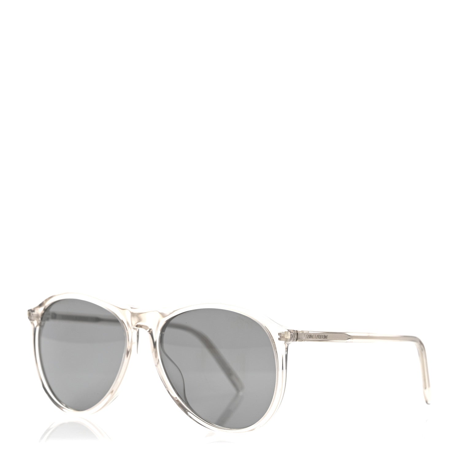 Saint Laurent Acetate Thin Pilot Sunglasses SE 667 Transparent 1 of 9
