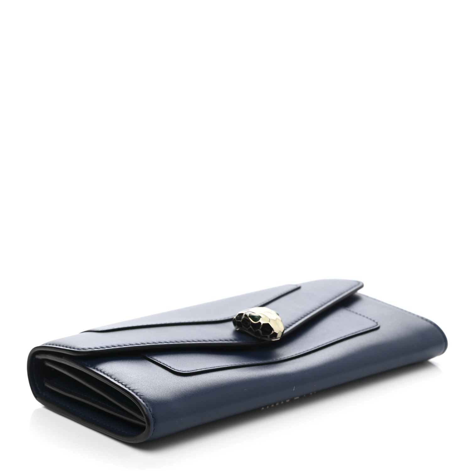 Bulgari Calfskin Serpenti Forever Wallet Blue 4 of 9