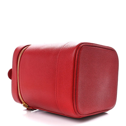 Chanel Caviar Vanity Cosmetic Case Red 4 of 13