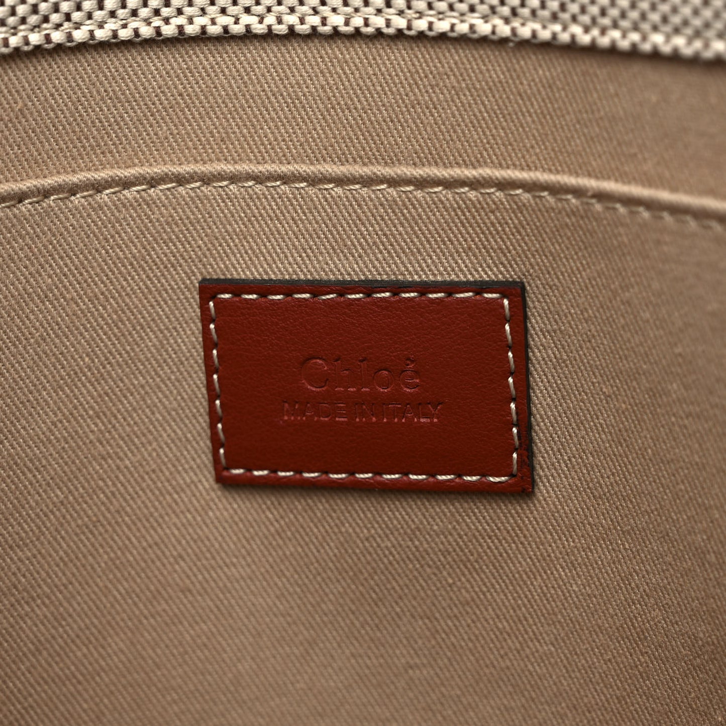 Cotton Calfskin Medium Woody Ribbon Tote White Brown