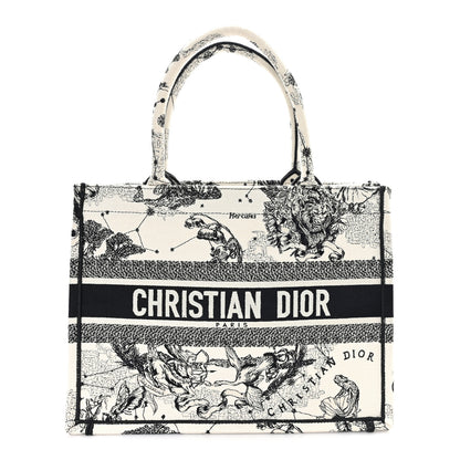 Christian Dior Canvas Zodiac Toile De Jouy Embroidered Medium Book Tote Latte 1 of 10