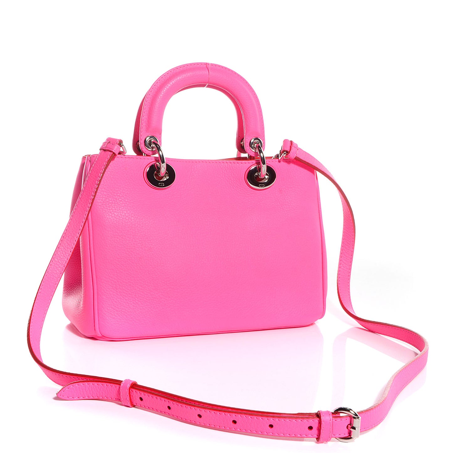 Calfskin Small Diorissimo Tote Fuchsia