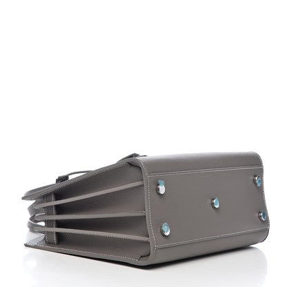 Saint Laurent Grained Calfskin Topstich Baby Sac De Jour Grey 4 of 10