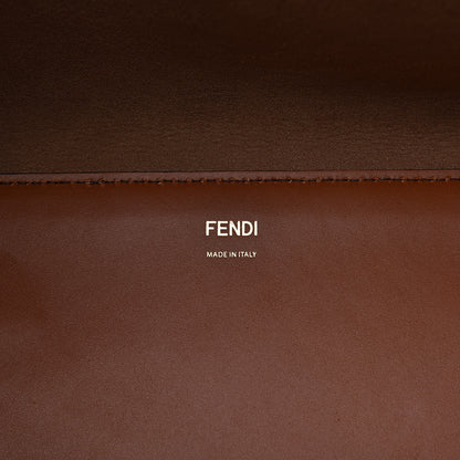 Fendi Vitello King Plexiglass Large Fendi Sunshine Shopper Tote Cuoio 6 of 10