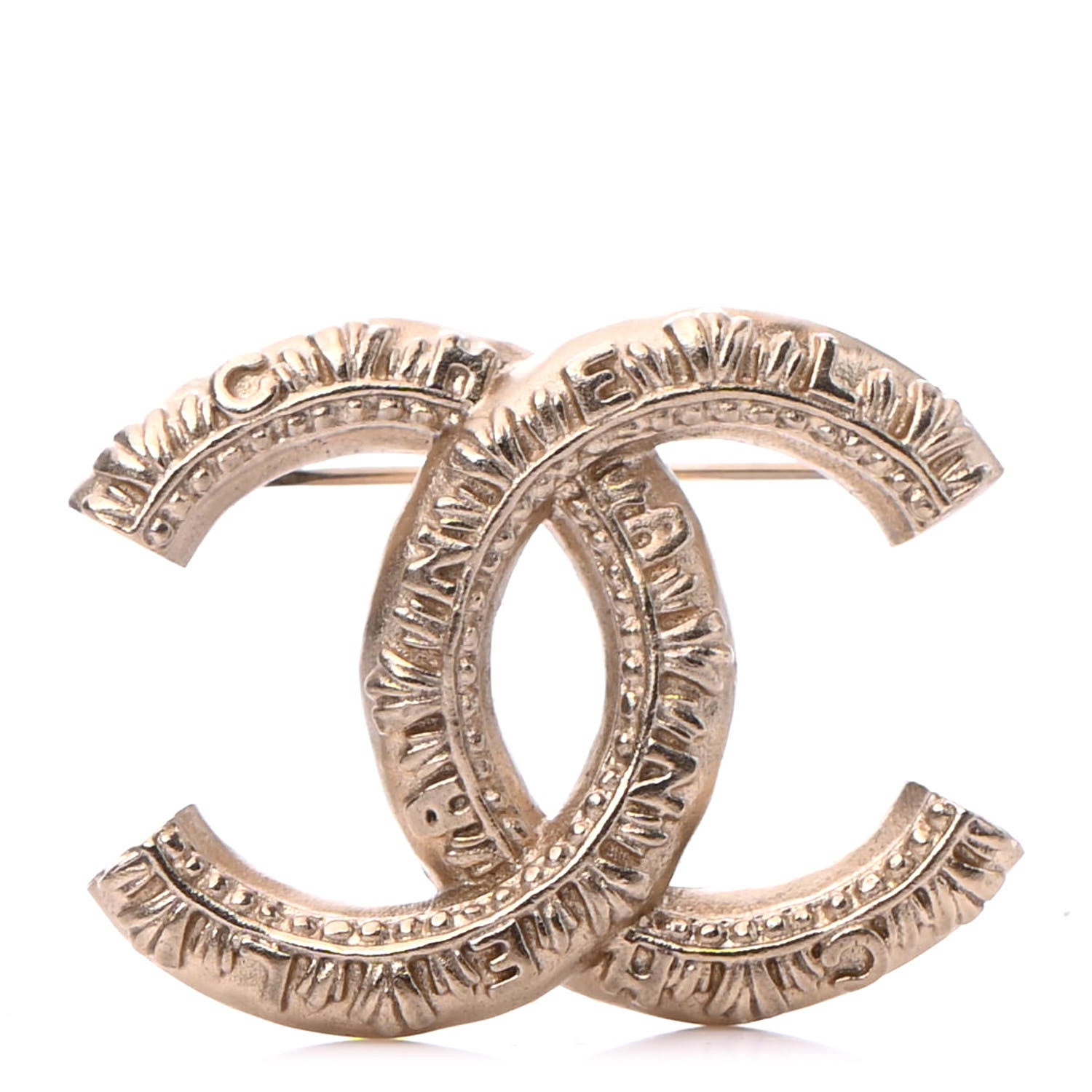 Chanel CC Logo Brooch Gold 1 of 4