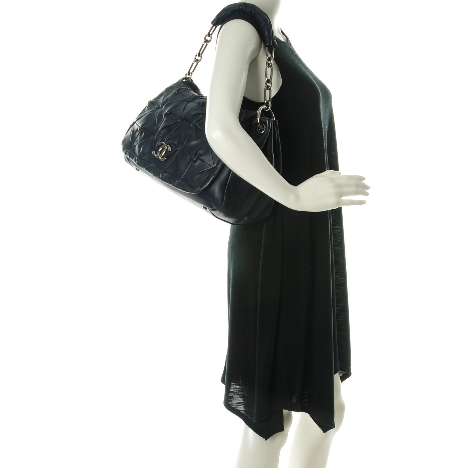 Chanel Lambskin Origami Soft Squares Accordion Flap Navy 2 of 7
