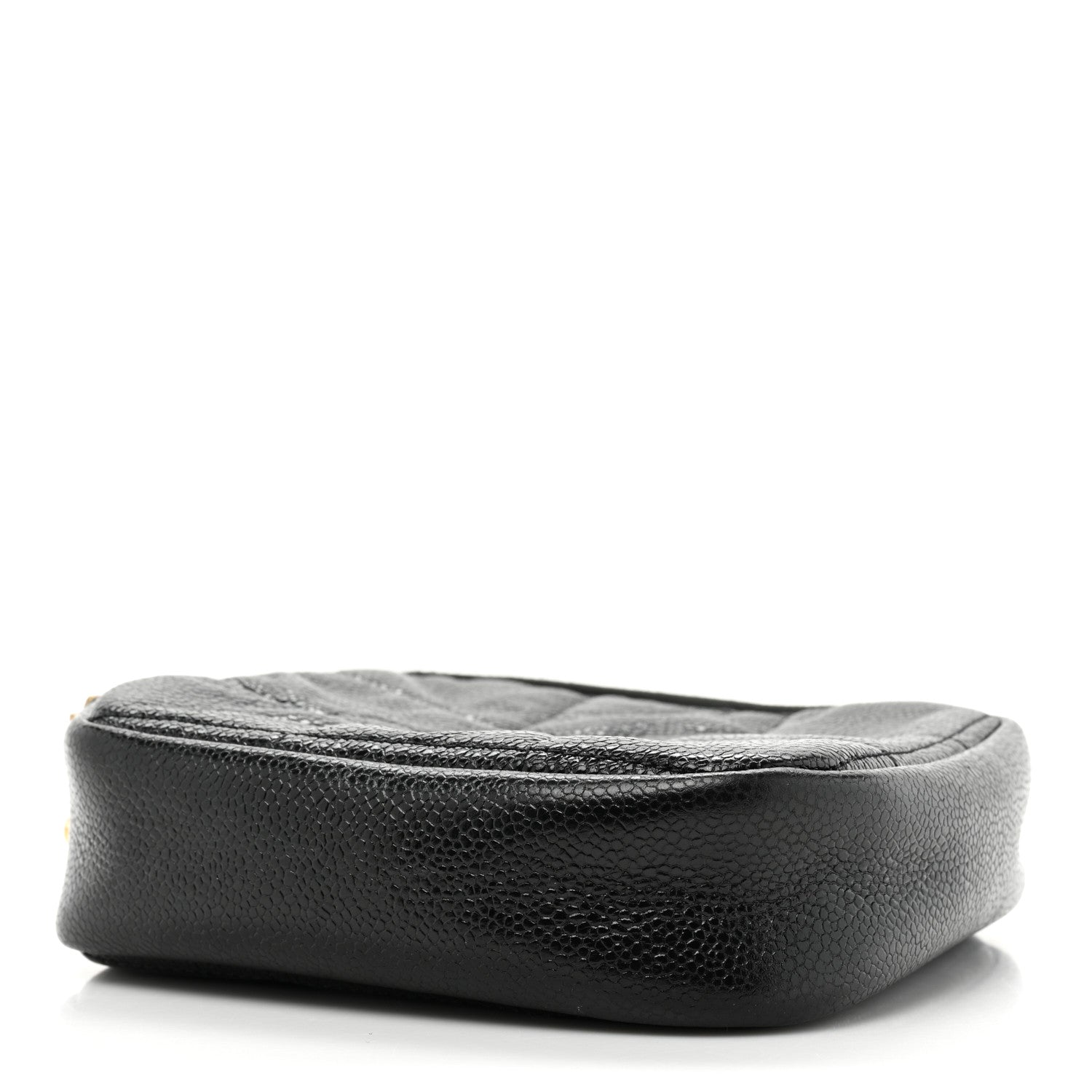 Chanel Caviar Quilted Diamond Clutch With Chain Black 4 of 9