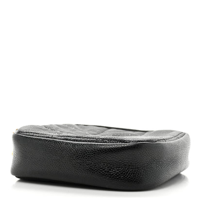 Chanel Caviar Quilted Diamond Clutch With Chain Black 4 of 9