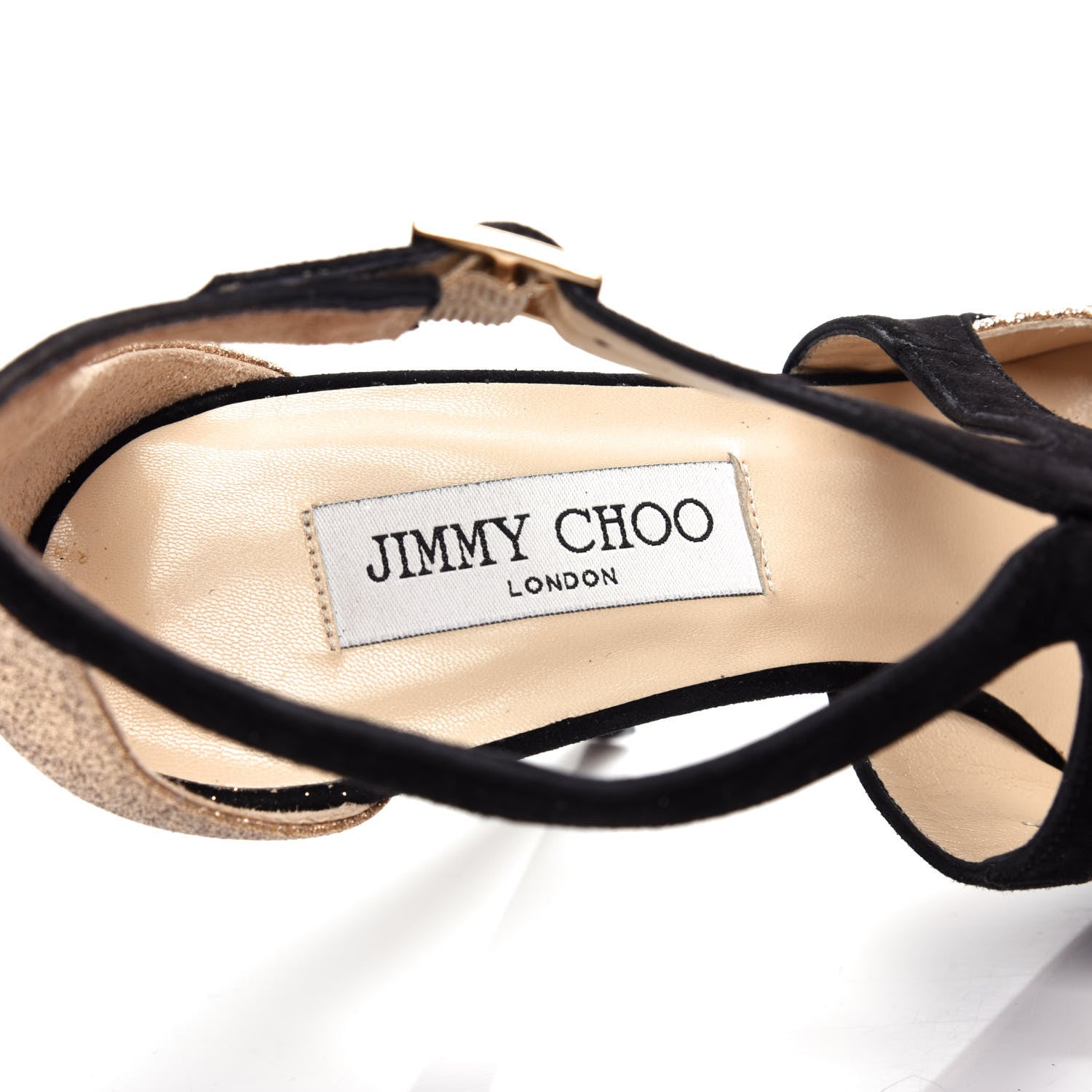 Jimmy Choo Suede Glitter Tulip Pumps 38 Black Nude 8 of 10