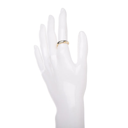 Tiffany 18K Yellow Gold Platinum Diamond 4mm Etoile Band Ring 51 5.75 2 of 5