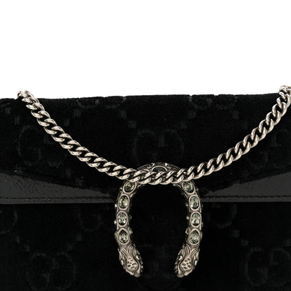 Gucci Velvet GG Monogram Super Mini Dionysus Shoulder Bag Black 7 of 12