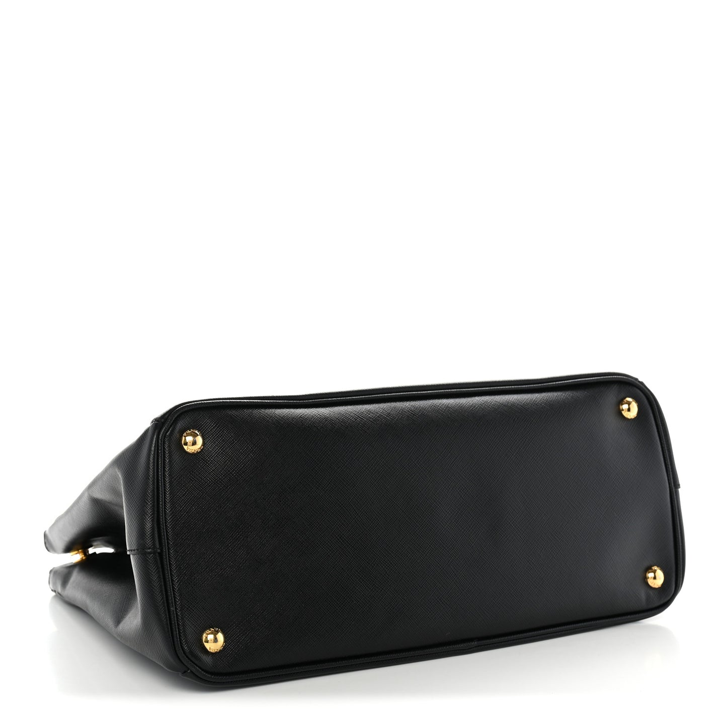 Saffiano Medium Galleria Double Zip Tote Black