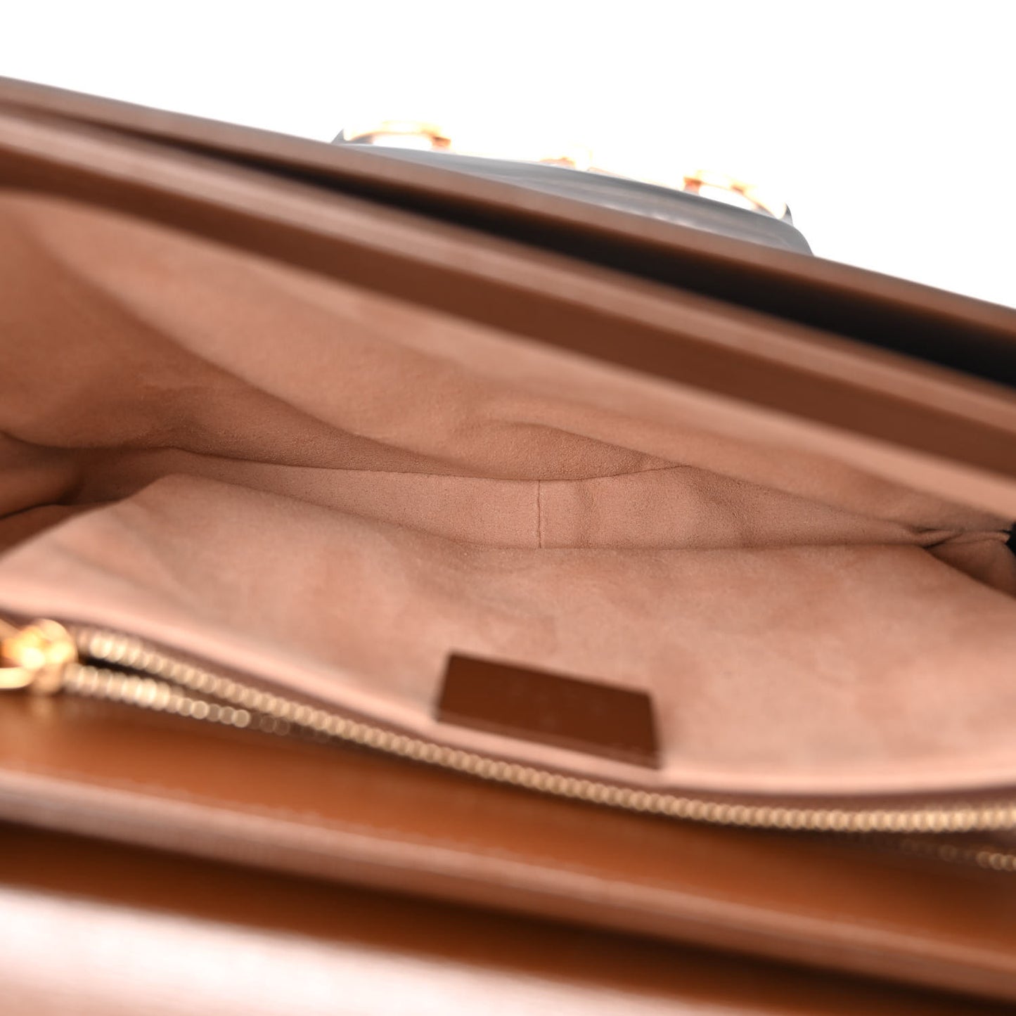 GG Supreme Monogram Horsebit 1955 Shoulder Bag Beige Brown Sugar